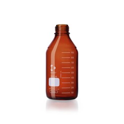 duran wheaton kimble - Laboratuvar Şişesi, DIN dişli, kapaksız, GL 45, 1000 ml AMBER